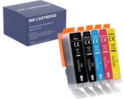 Inktcartridge geschikt voor Canon 580 581XXL compatibel Canon Pixma TR7500 TR8500 TS6100 TS6300 TS8150 TS8200 TS8300 TS9100 TS9500 - Pack 1 Zwart PGBK 1 Zwart 1 Cyaan 1 Magenta 1 Geel
