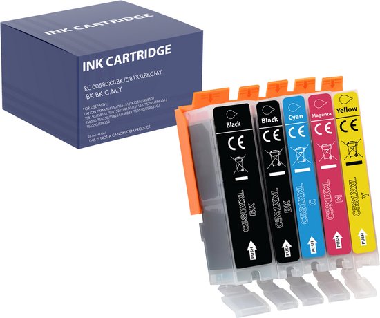 Druckerparadies 15er Multipack Für Canon 580 581 XXL Druckerpatronen Set Tintenpatrone 15 Tlg Ts6150 Ts6151 Ts6240 Ts6241 Ts6250 Ts6251 Ts6350 Ts6351 Ts705 S0r75088