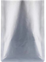 50 stuks zilver pure mylar folie zakken geurbestendig stand-up zakje 3.94mil dikke aluminiumfolie rits lock zakjes hersluitbare voedsel opbergtas voor rits snack lock warmte afdichting (6,3x9,4 inch