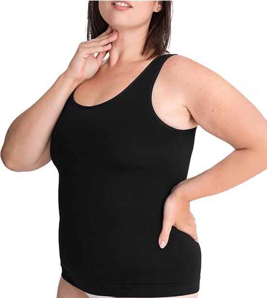 Haut Shapewear correcteur pour femme - Mouwloos - Zwart - Taille 3XL - Sans coutures - Body correcteur - Haut invisible - Sous-vêtements correcteurs pour femme - Haut Shapewear - Débardeur pour femme - Haut femme