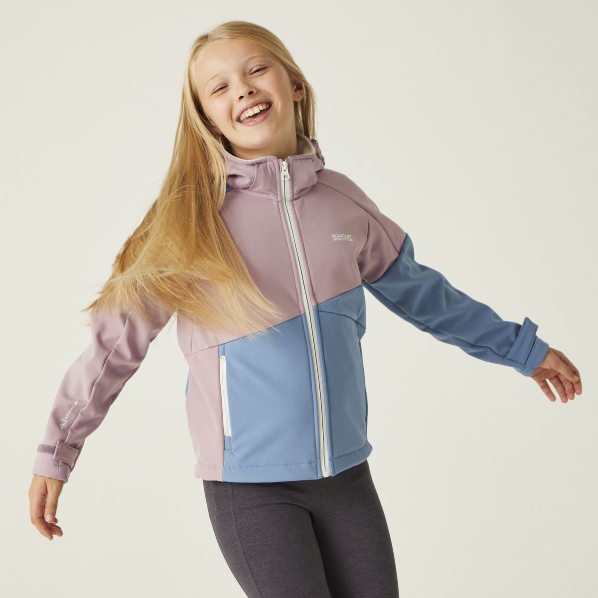 De Acidity VII softshell wandeljas voor kinderen Blauw