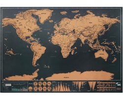 Wereldkaart krassen - Scratch map krassen - World scratch map - Wereld  kraskaart -... | bol.com