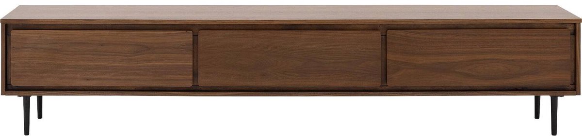 Goossens Tv Meubel Trani, 2 Kleppen 1 Lade 208 Cm Breed - Hout Noten