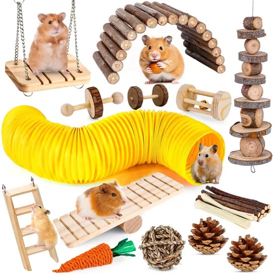 minkissy Hamster Villa Kleine Dieren Verbergen Hut Rat Hideout Huis Chinchilla's Hout Klimmen Speelgoed Chinchilla Huis Hamster Speelhuis Hamster Huis Speelgoed Mini Speelgoed Konijn Ecologische Board