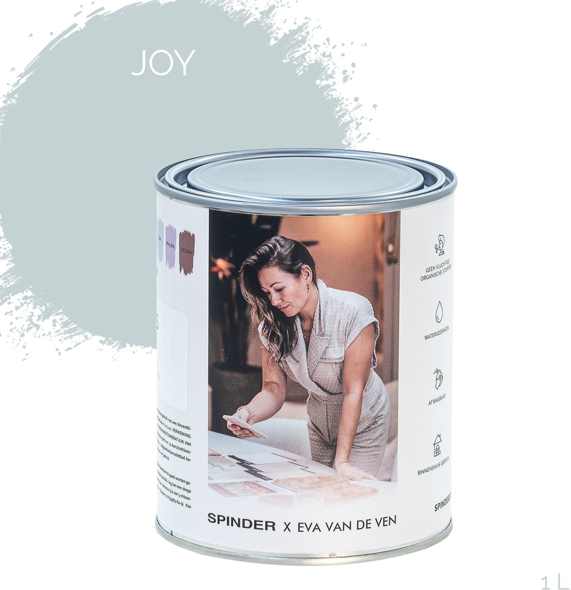 Spinder x Eva van de Ven 1L matte muurverf - Joy