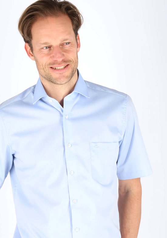 Casa Moda Chemise Uni Bleu Clair Manches Courtes Kent Modern Fit - 44