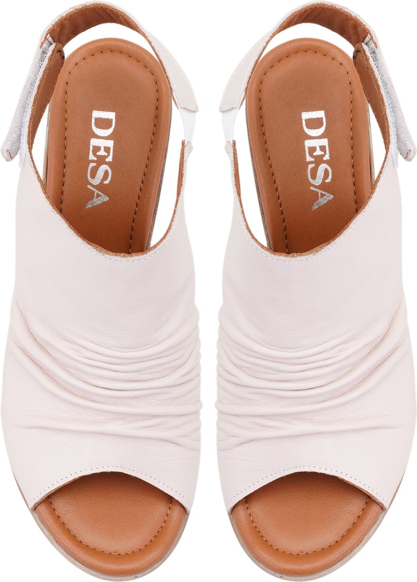 DESA Sandalen Leer Nude Vrouwen Schoenpunt: Nez ouvert