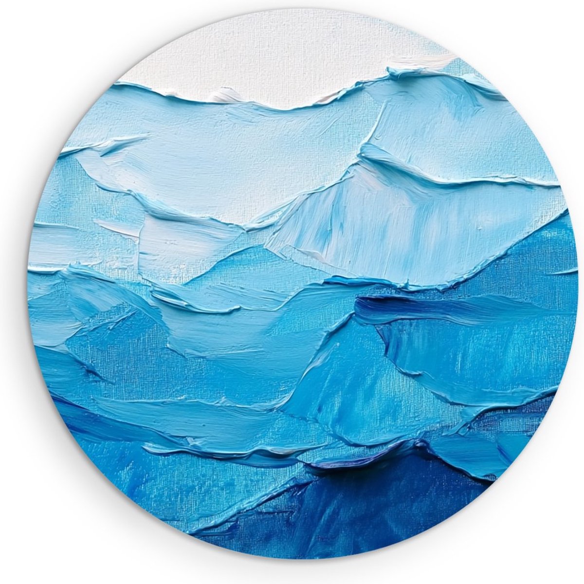 Saammp Forex Muurcirkel - Grof verf - Abstract - Ø 40 - Wandcirkel - Wanddecoratie Cirkel - Muurdecoratie Woonkamer - Slaapkamer decoratie - Rond Schilderij