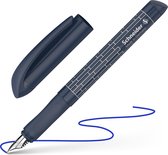 Schneider Ray Stylo-Plume Droitiers - Poignée Ergonomique - Cartouche Bleu Roi Incluse - Blanc/Gris