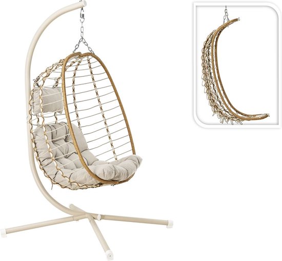 Relaxwonen - Hangstoel - Model Ennio - Met kussen - Extra stevig