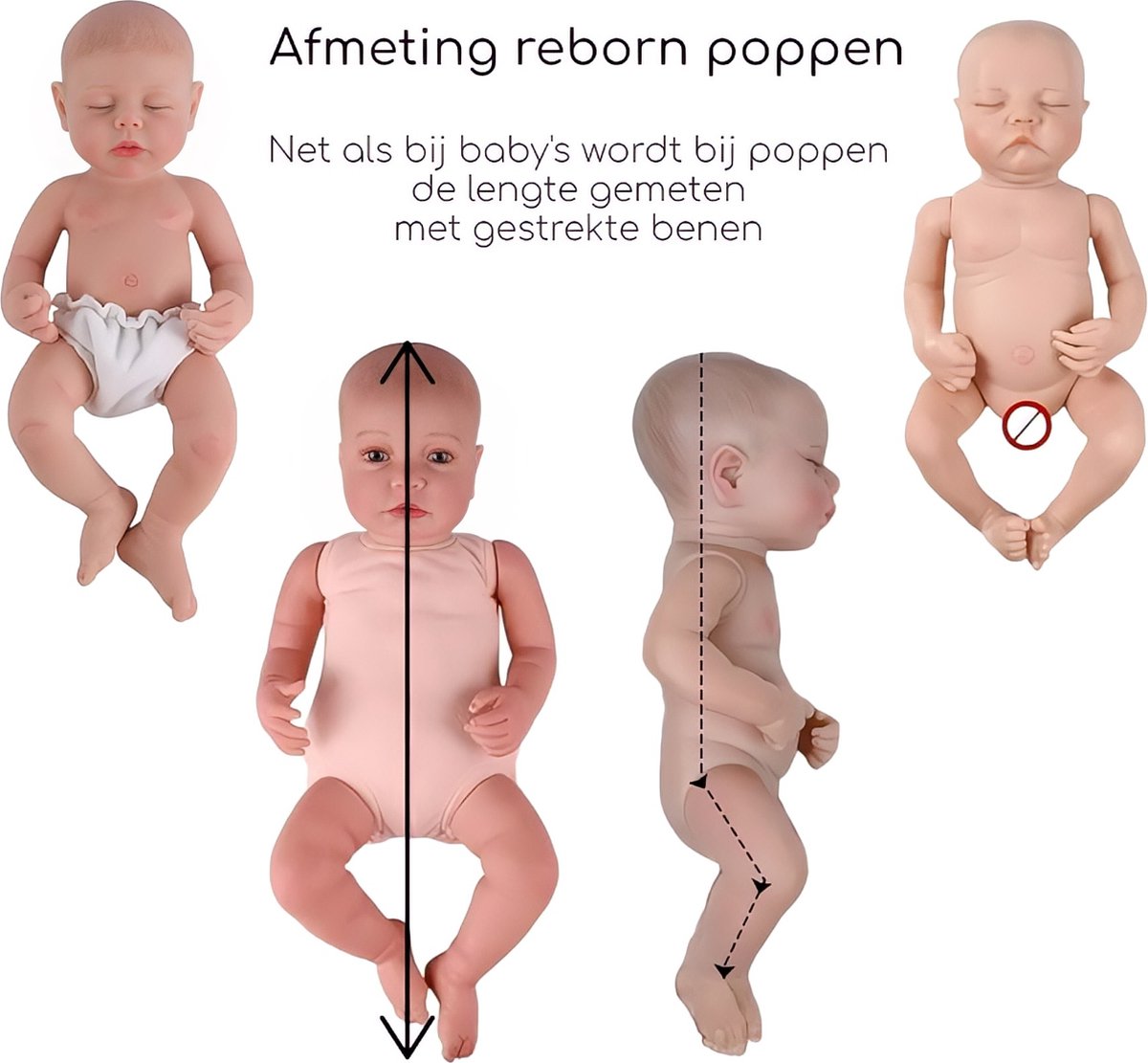 Reborn Baby Pop 'Mae' - 50 cm - Slapend meisje - Soft Vinyl - Met outfit en accessoires - In geschenkdoos — afbeelding 3