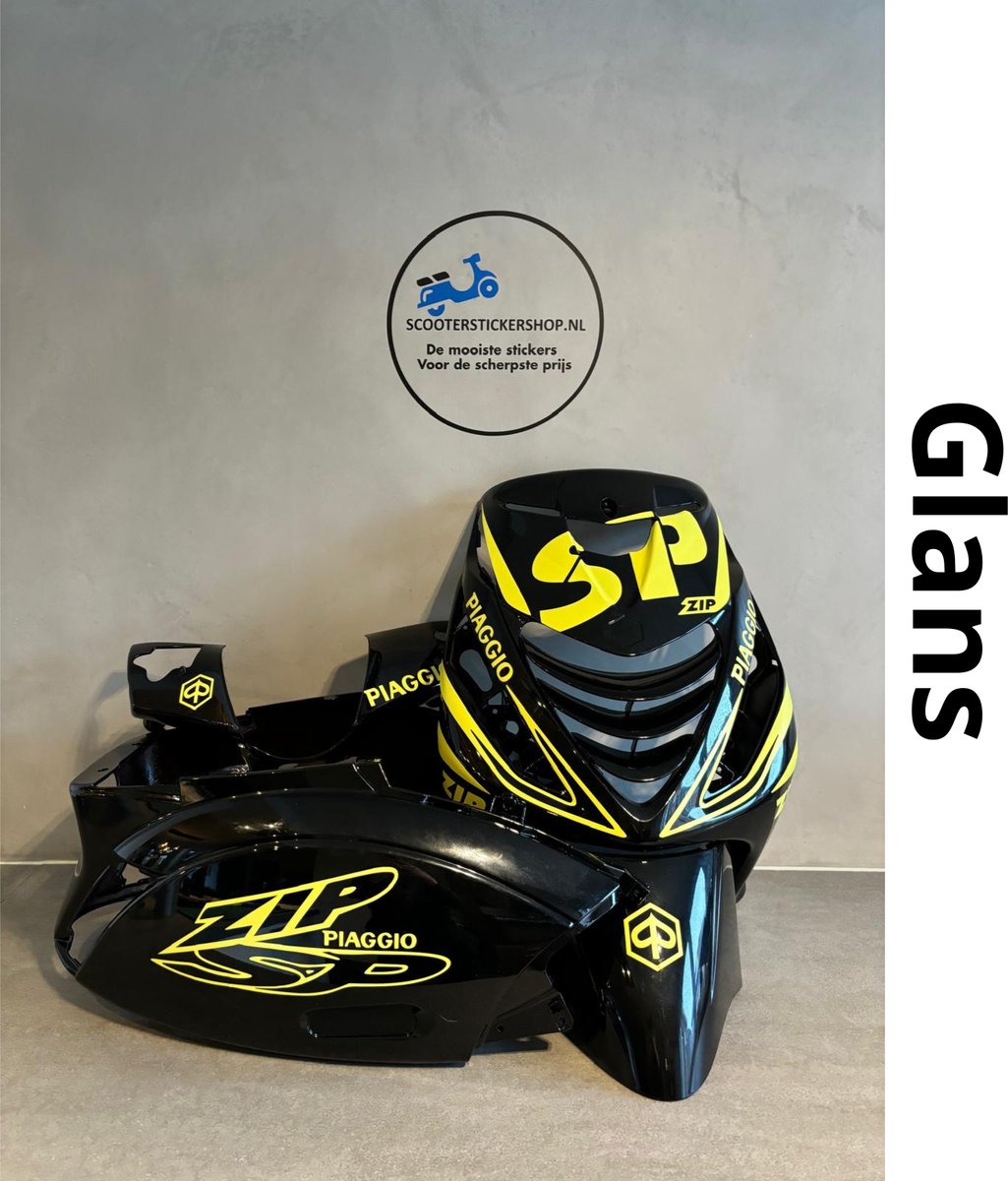 Zip SP set - Stickerset Zip - Scooterstickers - Piaggio Zip SP - Piaggio Zip - Glans Geel