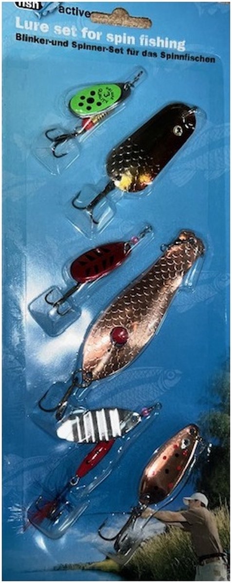 Vis - Spinner - Blinker - Fish Active - Set Van 6
