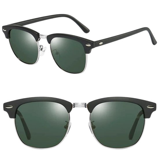 Fako Fashion® - Club Style Zonnebril - Polariserend - Polarized - Dames - Heren - Zwart/Zilver - Donkergroen van Fako Fashion® — afbeelding 2