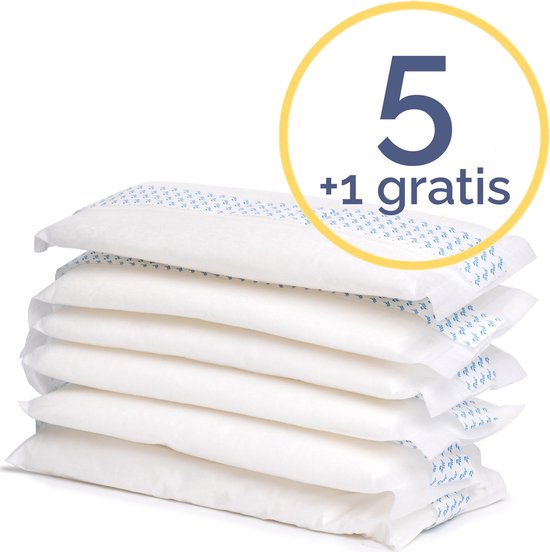 Stapel van zes zelfkoelende kraamverbanden.