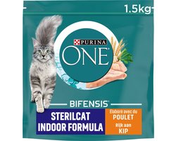 Purina One Gesteriliseerde Binnenkatten - kattenvoer - Kip - 3x 1.5kg