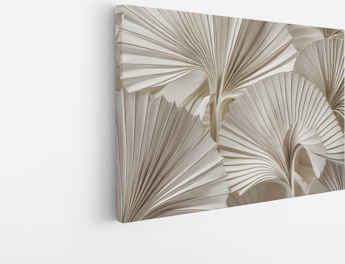 Saammp Canvas Schilderij - Gedroogde bladeren - Bloemen - Natuur - 70x50 - Foto op canvas - Wanddecoratie - Muurdecoratie Woonkamer - Kantoor Decoratie Multicolor