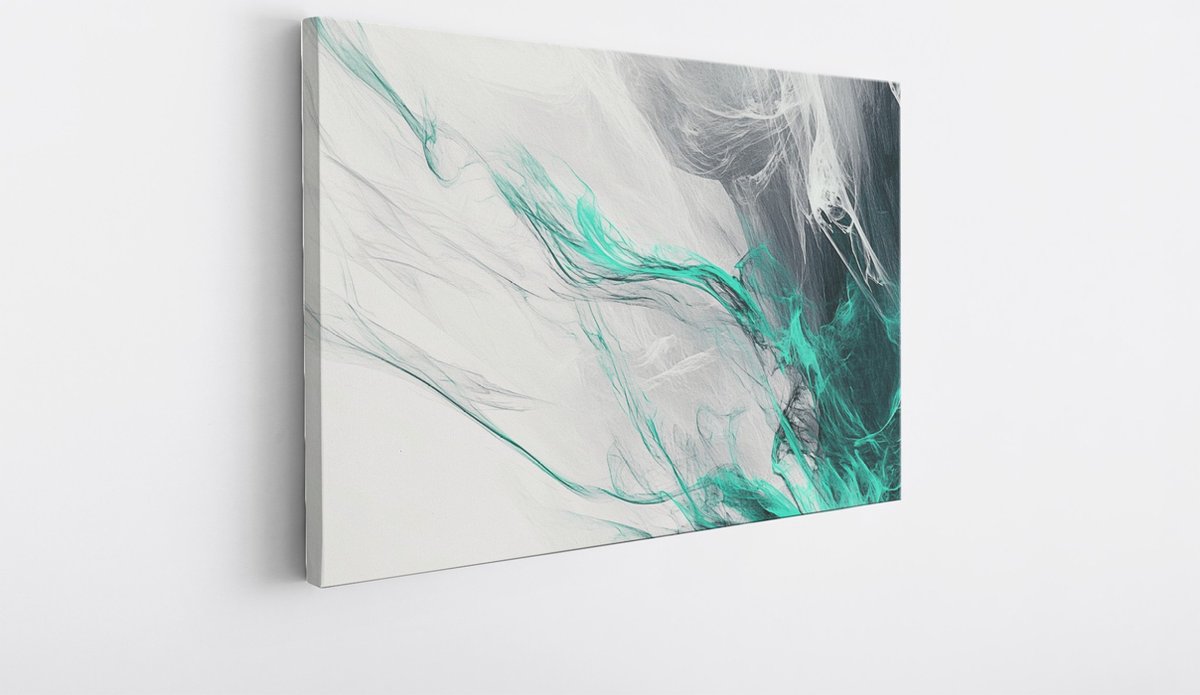 Saammp Canvas Schilderij - vloeibaar - Dynamisch - Abstract kunstwerk - 120x80 - Foto op canvas - Wanddecoratie - Muurdecoratie Woonkamer - Slaapkamer decoratie - Canvas Print Multicolor