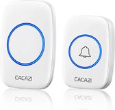 Draadloze Deurbel - Wireless Doorbell - IP44 Waterdicht - Met Ontvanger op Stopcontact - Wit