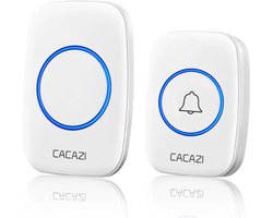 Draadloze Deurbel - Wireless Doorbell - IP44 Waterdicht - Met Ontvanger op Stopcontact - Wit