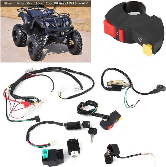 Aramox Motor Kabelboom, Elektrische Start Motor Kabelboom Kit Fit voor