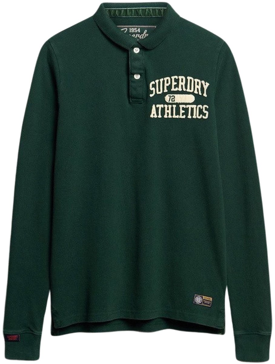 Superdry Vintage Athletic LS Polo Heren Wit