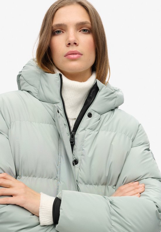 Superdry HOODED 5 BAFFLE SPORTS PUFFER Dames Jas - Maat XS