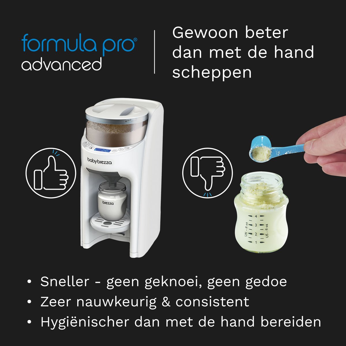 Baby Brezza Formula Pro Advanced – Automatische Flesvoeding Maker – Babyfles Apparaat – Wit thumbnail 6