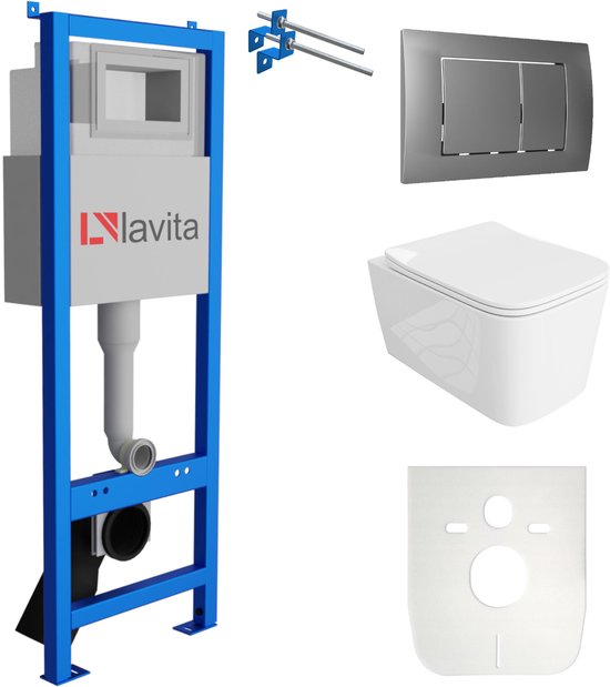 Lavita LAV 101 - Pannello di controllo LAV 200.3.1 bianco + sedile WC con abbassamento automatico da incasso