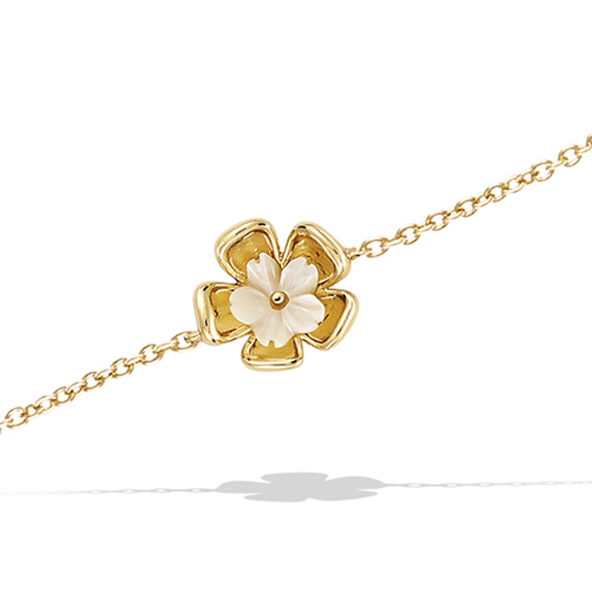 CHIVAL Armband 18K Vergulde Armband "Bloom Cocoon" – Luxe, Elegant, Minimalistisch, Tijdloos, Hypoallergeen, Bloem, Liefde, Geluk, Geschenk, Sieraad voor Dames, Geschenkverpakking