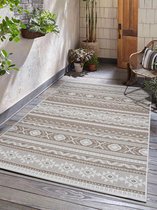 Bol.com Flycarpets Omkeerbaar Terrazo Nomad Aztec Buitenkleed Beige / Creme - 200x290 cm - Vloerkleed Buiten - Laagpolig Tuinkle... aanbieding