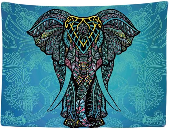 Ulticool - Elephant Bohemian Hippie Ibiza Style - Tapisserie - 200x150 cm - Groot tapisserie - Affiche
