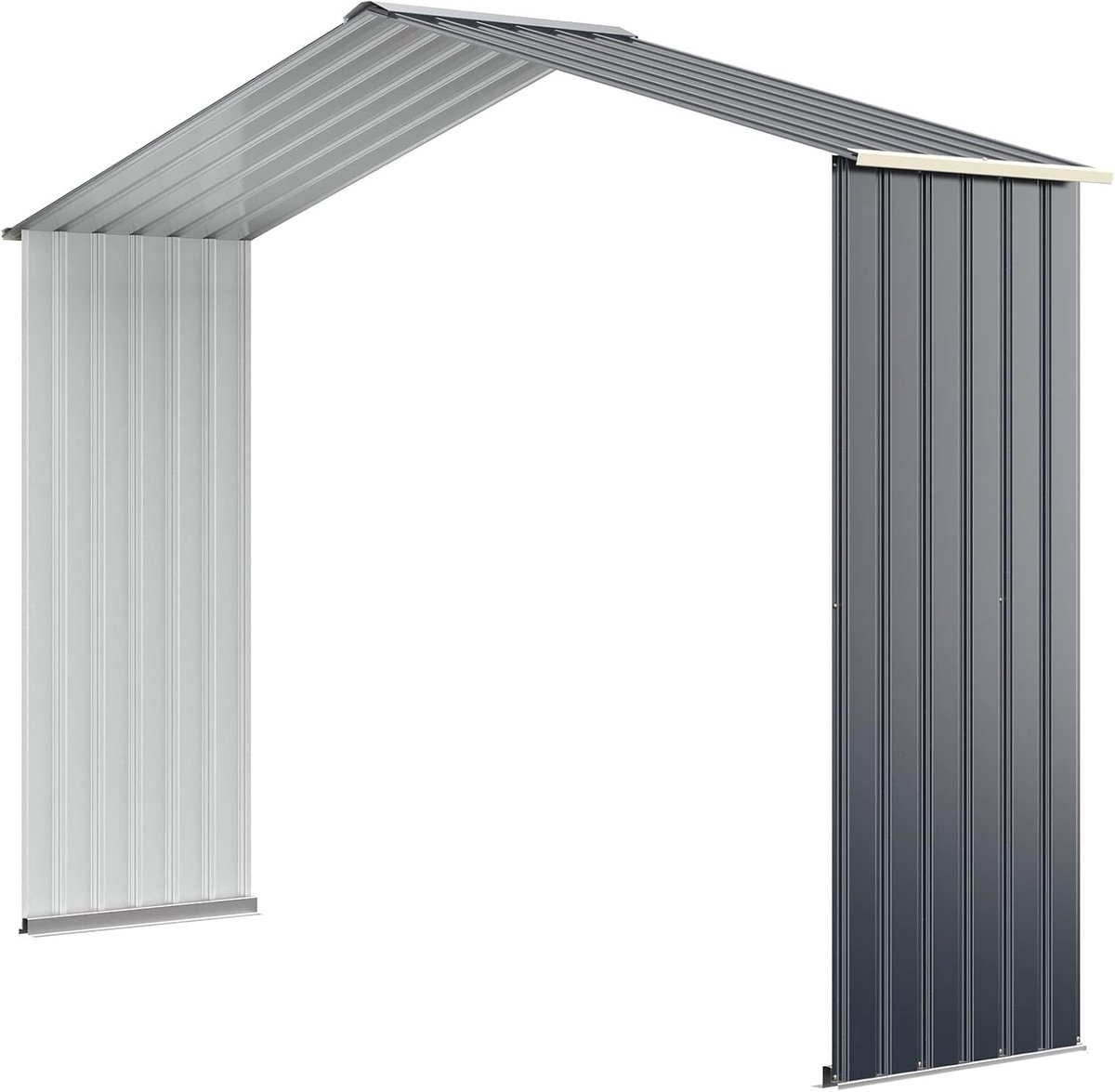 COSTWAY Uitbreidingsbox, gereedschapsschuur van metaal, 277 x 64 x 202 cm
