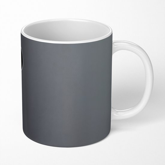 Tasse en Céramique 350 ml - Argent - Métal - Cuillère - Mug pour Thé ou Café