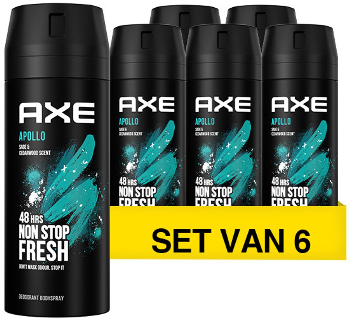 Goedkoopste Axe Apollo Deodorant - Voordeelverpakking 6 x 150 ml