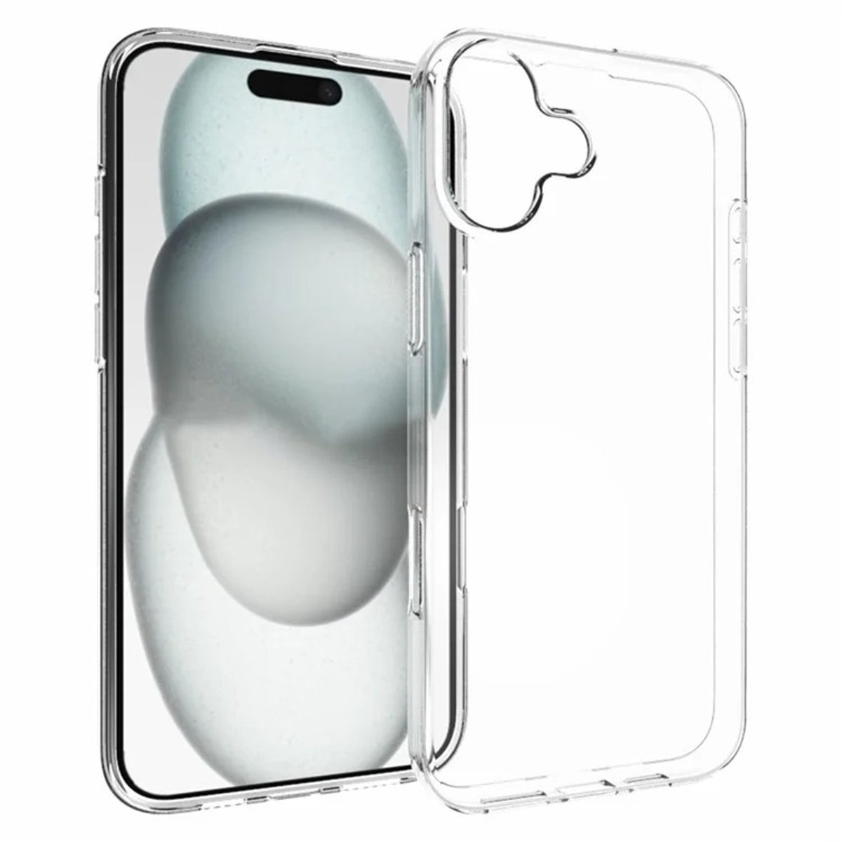 Flexibele achterkant Silicone hoesje Transparant Geschikt voor: Apple iPhone 16 Plus