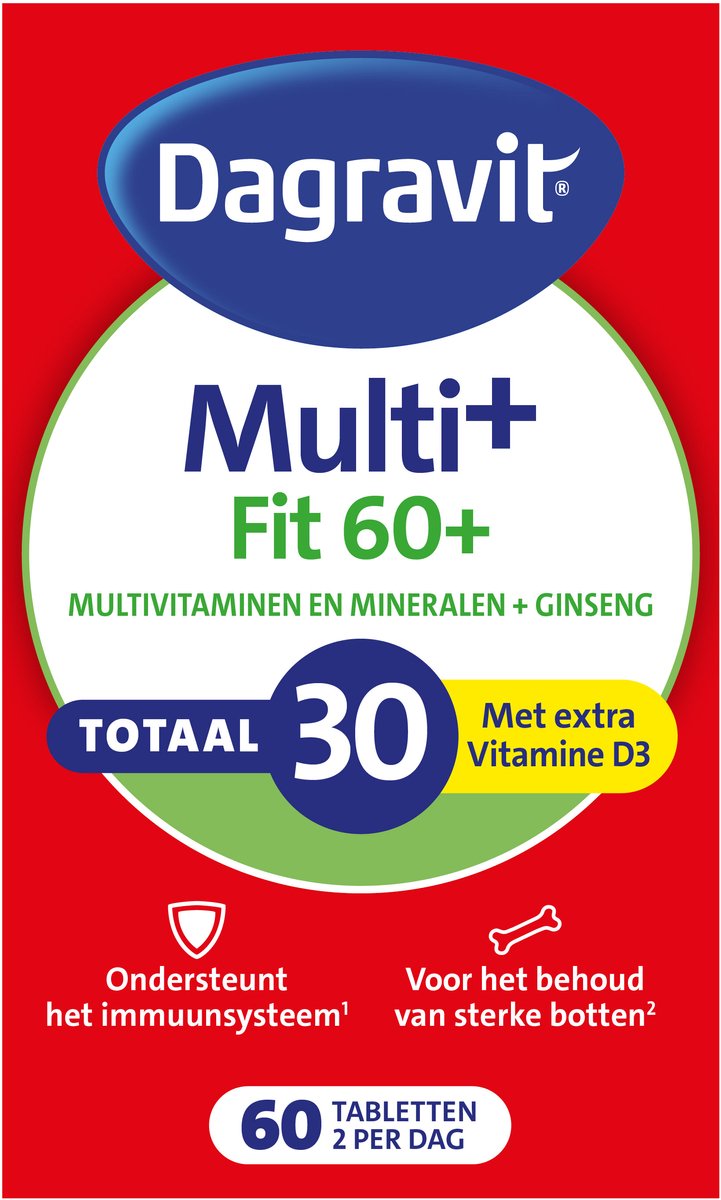 Goedkoopste Dagravit Vitaal 60 Multivitaminen - Ondersteunt het immuunsysteem (1) - 60 tabletten