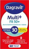 Dagravit Totaal 30 Vitaal 50+ Multivitaminen - Vitamine B1, B2, B3, B5, B6, B12 en het mineraal koper dragen bij aan een goede energiehuishouding - 60 tabletten