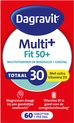 Dagravit Totaal 30 Vitaal 50+ Multivitaminen - Vitamine B1, B2, B3, B5, B6, B12 en het mineraal koper dragen bij aan een goede energiehuishouding - 60 tabletten