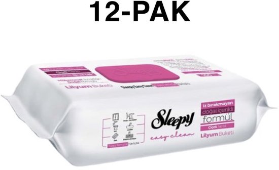 Chiffon de Clean facile à nettoyer Sleepy Lily Bouquet - Savon Witte - Paquet de 12