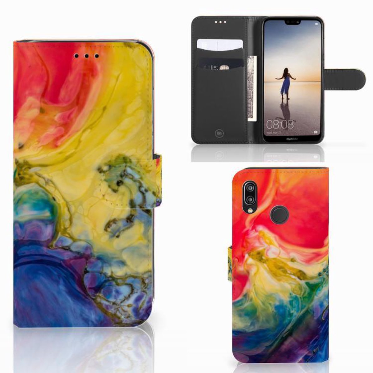 Hoesje Samsung Galaxy A30 Watercolor Dark