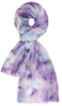 Dunne Sjaal - Print - (21248#) - Paars