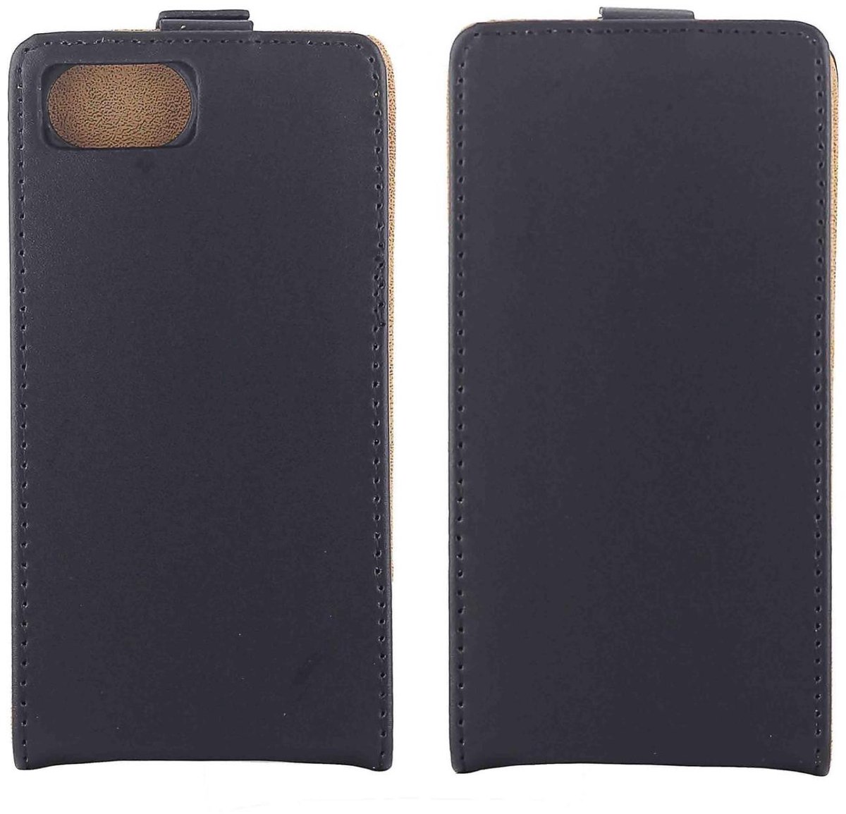 Mobigear Telefoonhoesje geschikt voor Apple iPhone 16e Hoesje | Mobigear Flipcase | Pasjeshouder voor 1 Pasje | Telefoonhoesje voor Pinpas / OV Kaart / Rijbewijs - Zwart