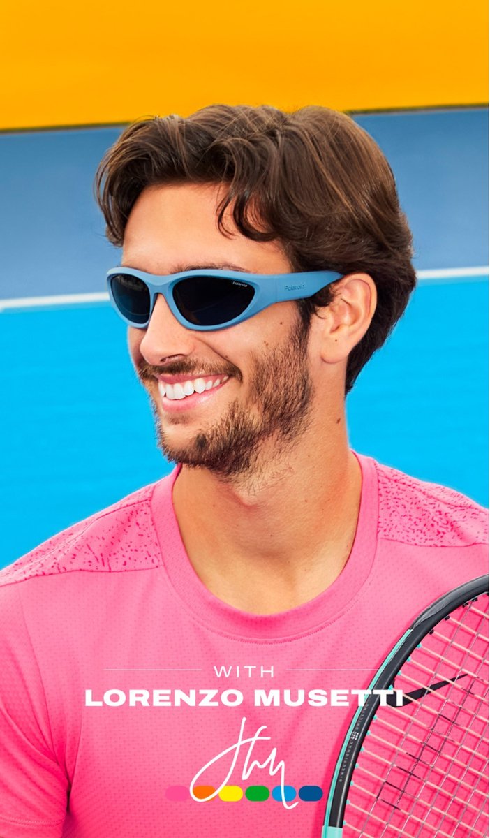 Polaroid® Lorenzo Musetti Blue Sports Master ATP Tennis Sportzonnebril Tenniszonnebril Sportbril van Polaroid — afbeelding 2
