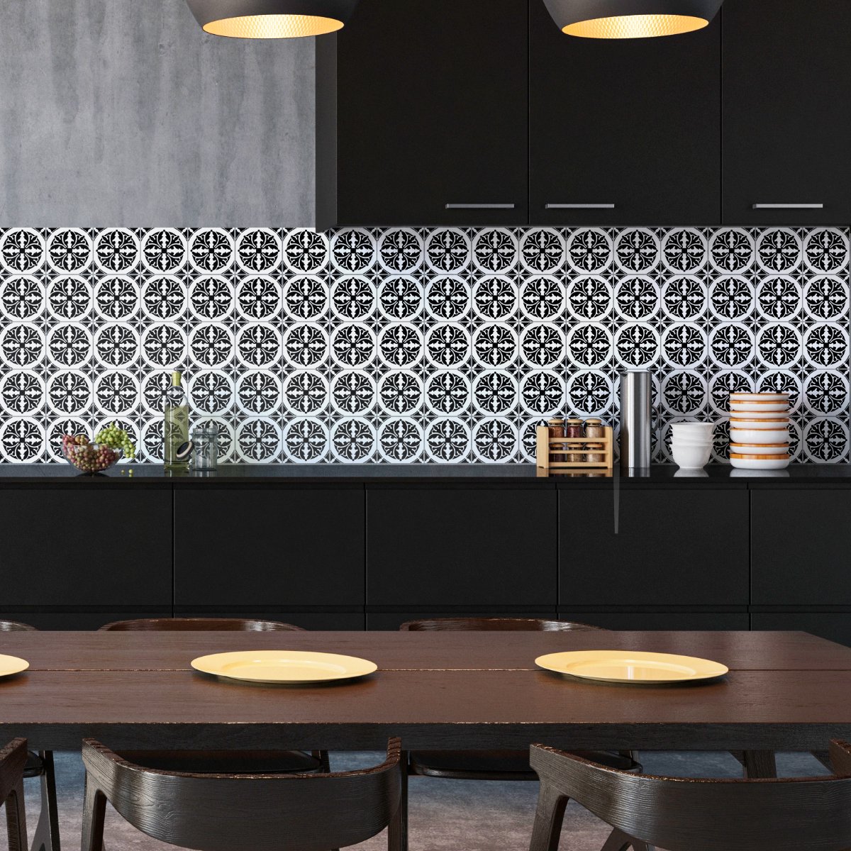 Ambiance Sticker Zelfklevende tegelmuurstickers voor keuken en badkamer - 30 Azulejos Carlos tegelstickers - 30 stickers 20x20cm Multi color
