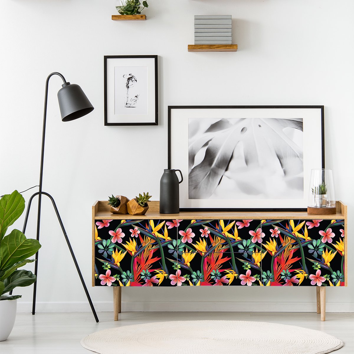 Ambiance Sticker Tropische meubelsticker Manizalo 40 x 60 cm Multi color