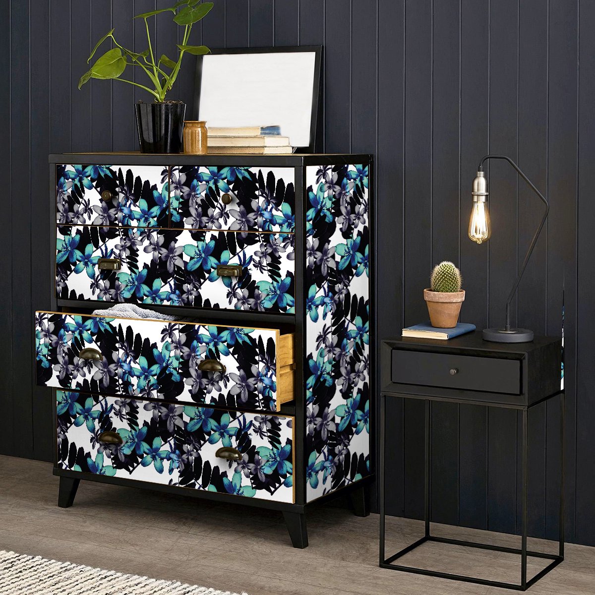 Ambiance Sticker Sticker met tropisch design van Songdo, 40 x 60 cm Multi color