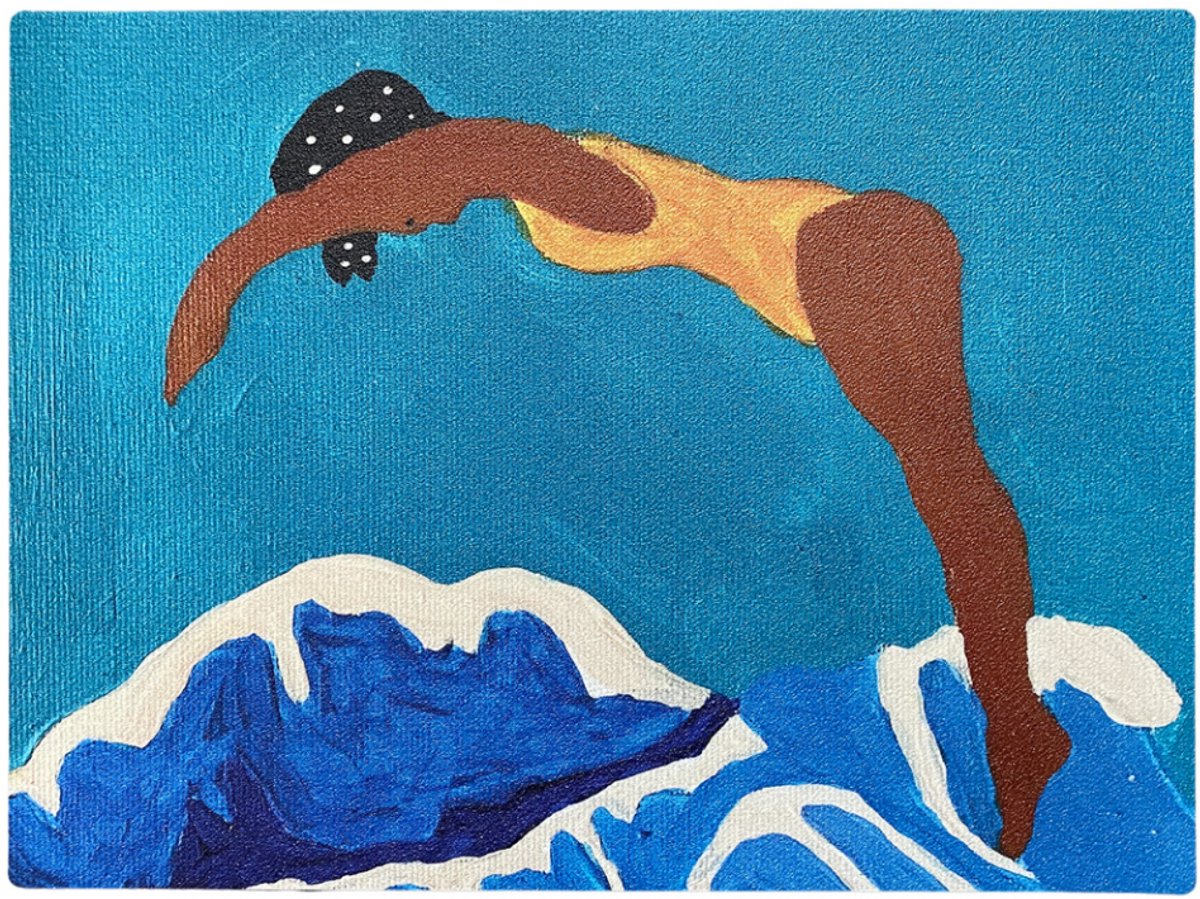 Placemat women diving