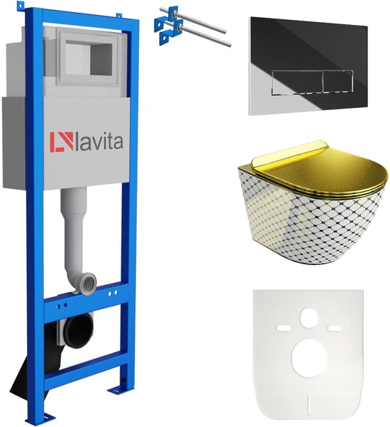 Lavita LAV 101 a 40 cm telaio di sostegno + WC Sofi Slim Folklor senza bordo + pannello di controllo LAV 200.1.2 Cromo | | Leroy Merlin