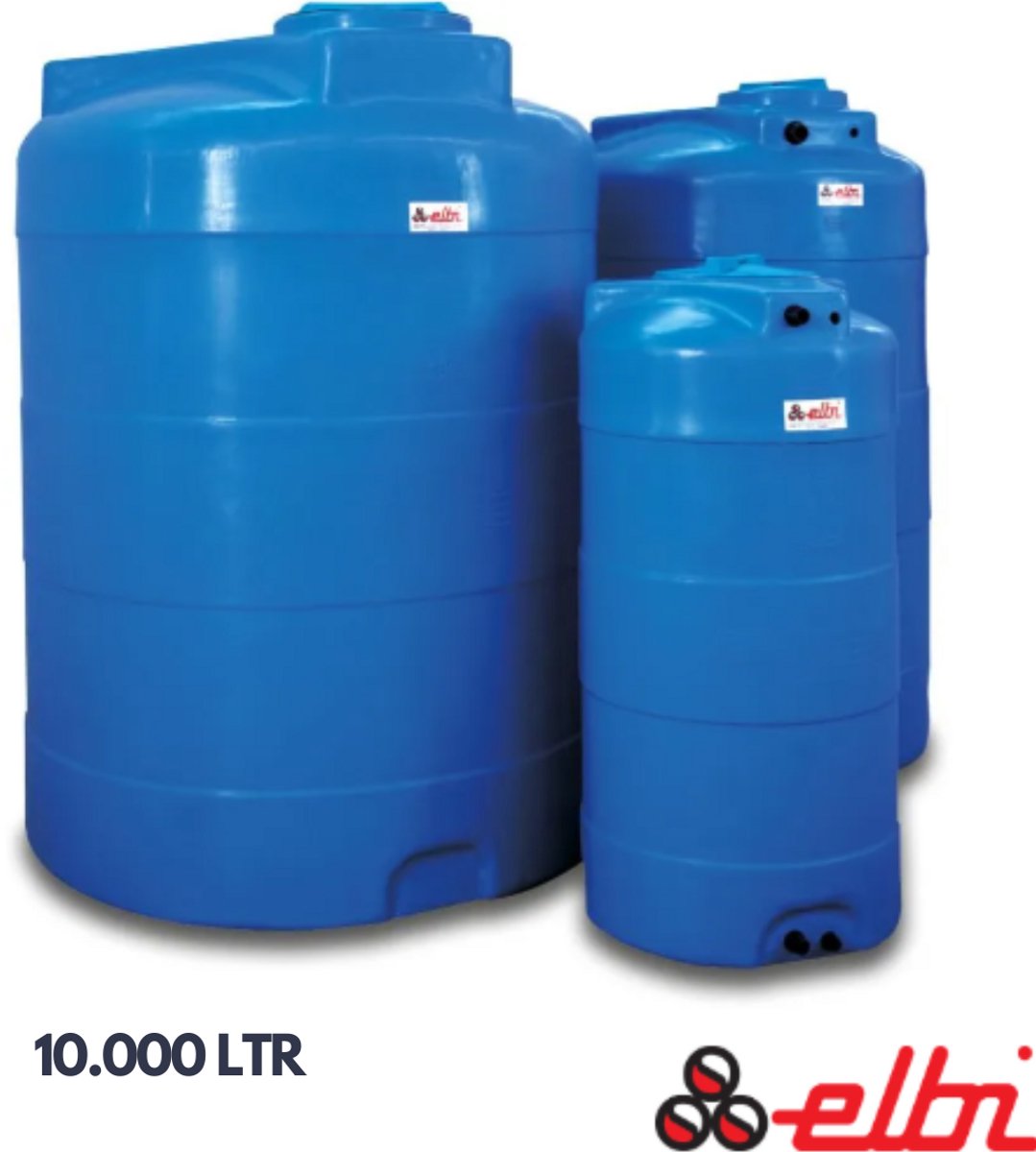 Elbi Vat LDPE blauw 10000ltr type CV vertikaal zonder aansluitingen